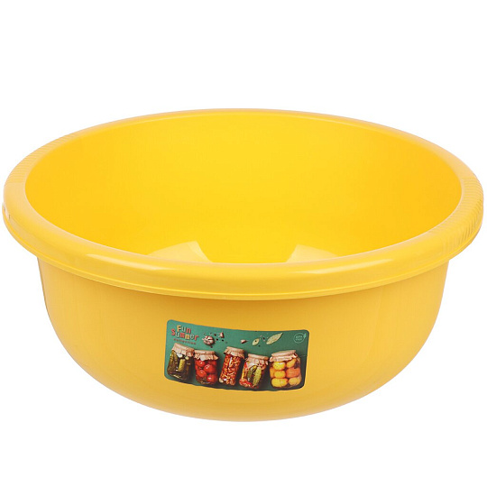 Таз пластик, 9.5 л, круглый, Fun Summer, желтый, Spin&amp;Clean, SC100210613