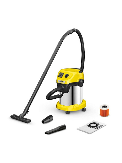 Пылесос Karcher, WD 3 P S V-17/4/20, 1000 Вт, с контейнером, 17 л, сухая и влажная уборка