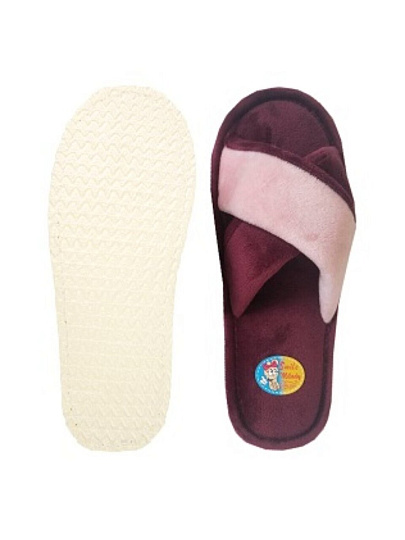 Тапки для женщин, бордовые, р. 40-41, открытые, А-78-230-17