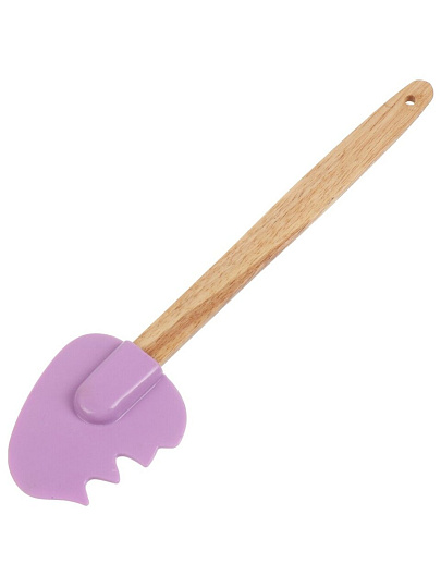 Лопатка кулинарная силикон, бамбук, 28 см, Елочка, B030094