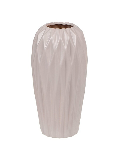 Ваза для сухоцветов керамика, настольная, 25 см, Рельеф, Y4-3239, бежевая