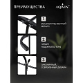 Вешалка напольная 110х55х150 см, Aqwin, металл, полка для обуви, 45 кг, Элит, VPF66, черная, двойная, с вешалками - фото 11