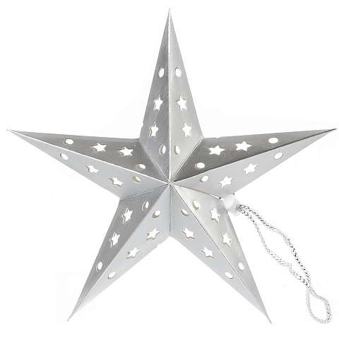Елочное украшение Звезда, серебро, 30 см, SYZWX-202287