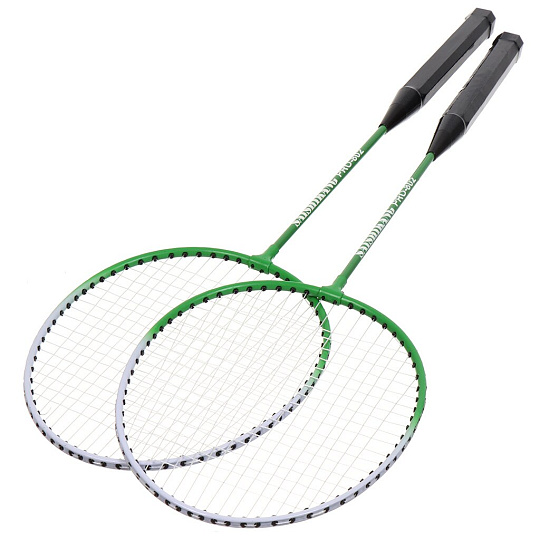 Ракетки для бадминтона 2 шт, 65х20 см, металл, чехол, в ассортименте, Y9-300