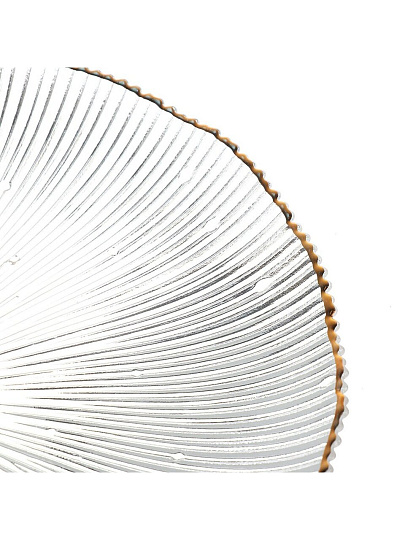 Тарелка десертная, стекло, 21x2 см, отвод золотом, круглая, Алмаз, Daniks, B150096/Y4-9200