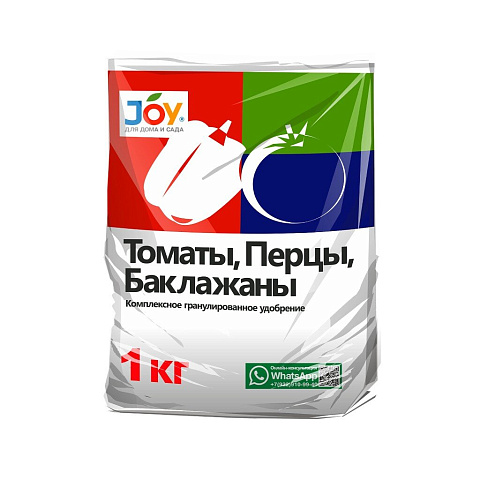 Удобрение Томаты, перцы, баклажаны, минеральный, гранулы, 1 кг, Joy