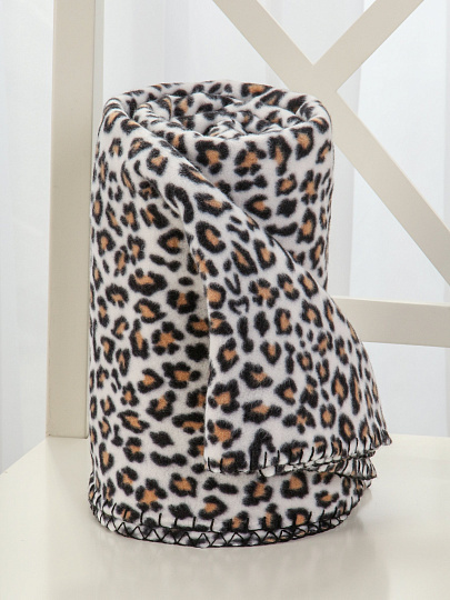 Плед 1.5-сп, 130х170 см, флис, 100%пэ, Silvano, принт леопард