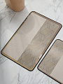 Набор ковриков для ванной, 3 шт, 0.5х0.8, 0.5х0.4, 0.45х0.39 м, диатомит, быстросохнущий, бежево-золотой, Silvano - фото 2