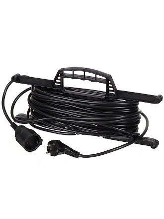 Удлинитель 1 гнездо, 16 м, 2х1.5 мм², на рамке, черный, Jett, РС-1, 157-016