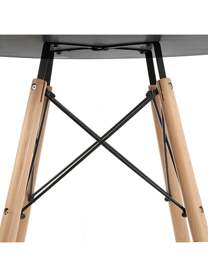 Стол обеденный 80х73 см, МДФ, черный, Фэшн, YTST-001d80-blk