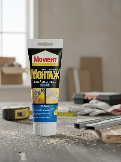 Жидкие гвозди Момент, Экспресс МВ-50, 250 г, универсальные, белые, 600617