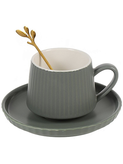 Чайная пара керамика, 3 предмета, на 1 персону, 260 мл, Y6-10120, подарочная упаковка