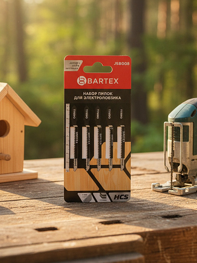 Набор пилок для электролобзика, Bartex, T119ВO, по дереву, 5 шт, криволинейный рез, 2-15 мм, JSB008