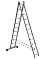 Лестница 2 секции, 11 ступеней, алюминий, 5.06 м, 150 кг, Alumet, 5211