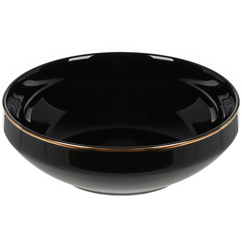 Салатник фарфор, круглый, 14 см, Black Gold, Domenik, DM3013-1