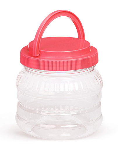 Бидон пластик, 1 л, с ручкой, в ассортименте, Альтернатива, М894