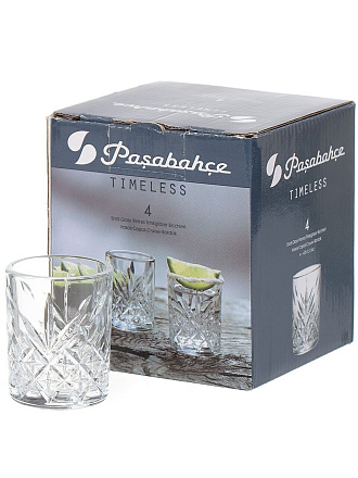 Стопка стекло, 62 мл, 4 шт, Pasabahce, Таймлесс, 52780B