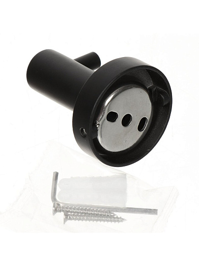 Крючок на саморезах, 7х5 см, металл, черный, Y9-046