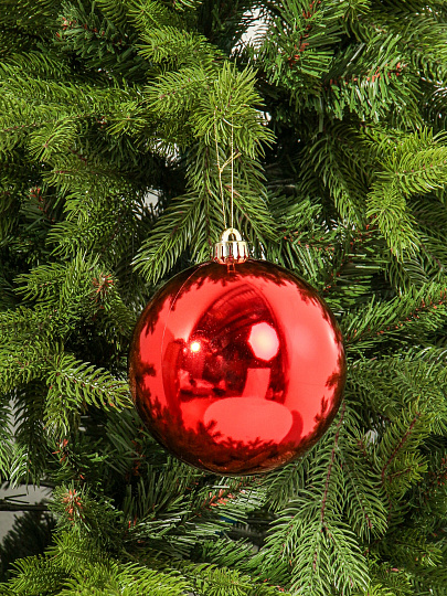 Елочное украшение Шар, 3 шт, красное, 15 см, пластик, SYQA-0122357A