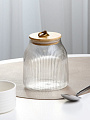Банка для сыпучих продуктов, стекло, 1 л, с крышкой, Daniks, Даллас, Y4-11010 - фото 2