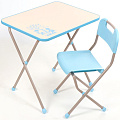 Мебель детская Nika, стол+стул мягкая, Ретро, бежево-голубая, КПР/1