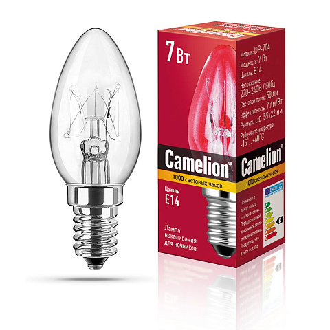 Лампа накаливания для ночников, Camelion DP-704