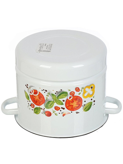 Мантоварка сталь, эмалированное покрытие, 25.5 см, 9 л, 3 секции, Сибирские товары, Каприче, крышка сталь, пластиковая кнопка, С1722.3*118