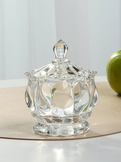 Сахарница 180 мл, стекло, 9х11 см, Самоцветы, Y6-10335/Y4-9196