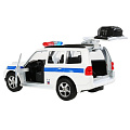 Машина Технопарк, Mitsubishi pajero полиция, 12 см, инерционная, открывающиеся двери, SB-17-61-MP-P(W)-WB - фото 4