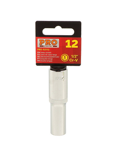 Головка торцевая 6-гранная, 1/2&quot;, 12 мм, глубокая, Startul, PRO-52112