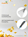 Грабли веерные, 9 зуб, нержавеющая сталь, 13.5 см, Plantic, Light Optimum, черенок пластиковый, 26263-01 - фото 2