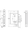 Замок врезной Просам, ЗВ 9-6/13, 77 305, НР-002 Ш 77320, ручка в комплекте, сувальдный, антик медь - фото 2