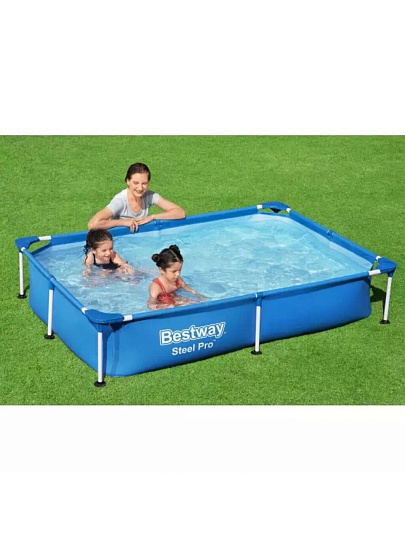 Бассейн каркасный Bestway, 221х150х43 см, Steel Pro, 56401BW, 1200 л