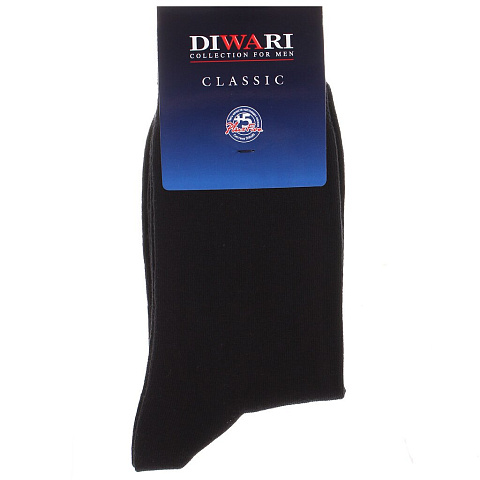 Носки для мужчин, хлопок, Diwari, Classic, 000, черные, р. 25, 5С-08 СП