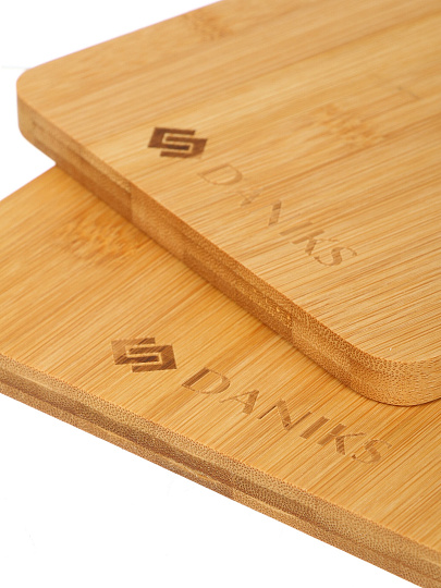 Доска разделочная бамбук, 27х17х1, 24х14х1 см, 2 шт, прямоугольная, Daniks, CB1119S2B