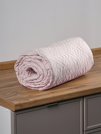 Покрывало 2-спальное, 180х200 см, 100% полиэстер, стеганое, Silvano, Ультрасоник Греция, розовое