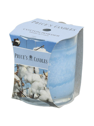 Свеча ароматизированная, 8.3х7.4 см, в стакане, Prices's Candles, Хлопковая пудра, 170 гр