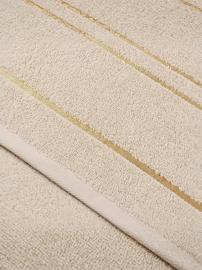 Полотенце банное 70х140 см, 100% хлопок, 420 г/м2, Азия, Silvano, песочное, Узбекистан
