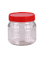 Банка для сыпучих продуктов, пластик, 0.5 л, с крышкой, Альтернатива, М6223, в ассортименте