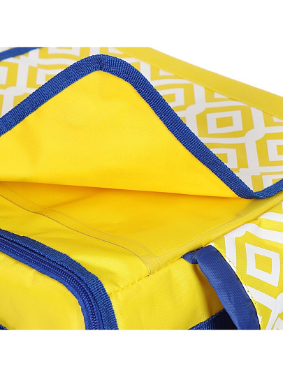 Термосумка 8 л, 30х13х28 см, Green Days, полиэстер, алюминий, прямоугольная, желтая, с синими ручками, CA210112.01