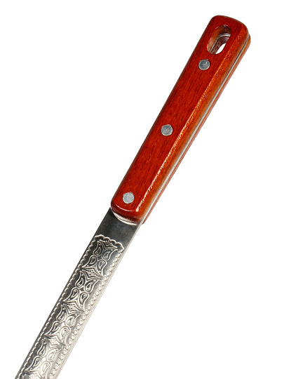 Половник для казана, нержавеющая сталь, 43х11 см, Y4-11191, ручка дерево