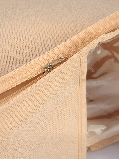 Кофр для хранения вещей, 2 секции, с крышкой, 60х30х20 см, спанбонд, с молнией, в ассортименте, П-121-603020