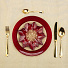 Блюдо стекло, фигурное, 21х21 см, Snowflake red shiny, 339-088 - фото 2