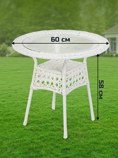 Мебель садовая Кения, стол, 60х60х58 см, 2 кресла, 120 кг, 65х67х80 см, C010144