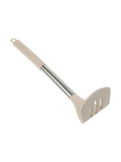 Набор кухонных принадлежностей 12 предметов, силикон, нержавеющая сталь, на подставке, бежевый, Satoshi, Тулон, 881-325