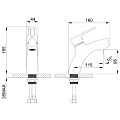 Смеситель для раковины, Rossinka, с картриджем, хром, RS43-11U - фото 2