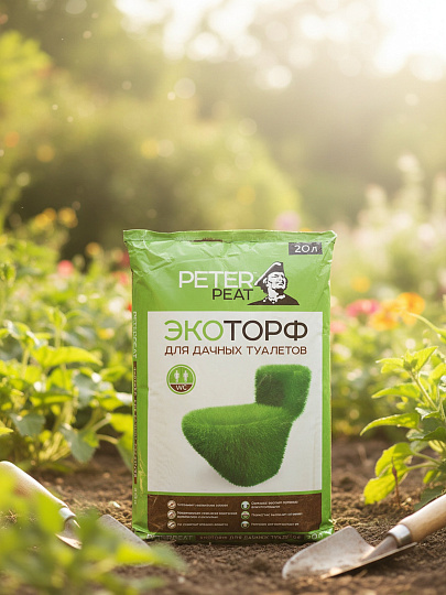Торф для дачных туалетов, Peter Peat, Торф эко, 20 л, Т-01-20