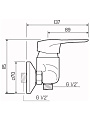 Смеситель для душа, РМС, с картриджем, SL55-003 - фото 5
