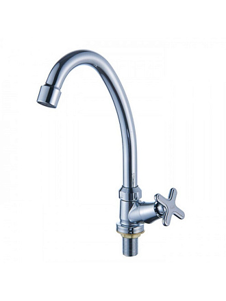 Смеситель для кухни, Эверест, с кран-буксой, для одного типа воды, хром, B41-350