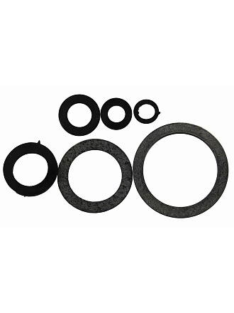 Набор прокладок сантехнических 6 шт, резина, MasterProf, Сантехник №3+, индивидуальная упаковка, ИС.130388